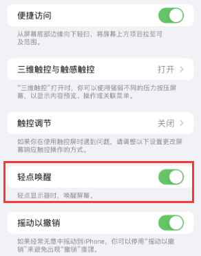 莱城苹果授权维修站分享iPhone轻点无法唤醒怎么办 