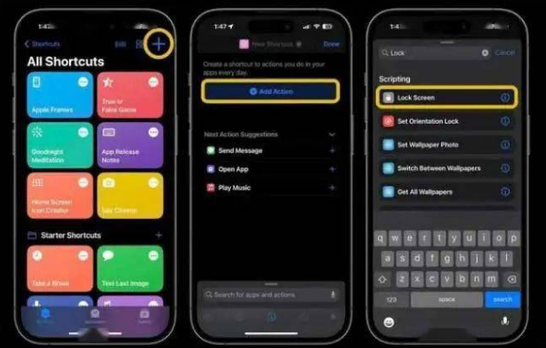 莱城苹果14锁屏维修店分享iPhone14升级iOS16.4后如何创建锁屏快捷方式 