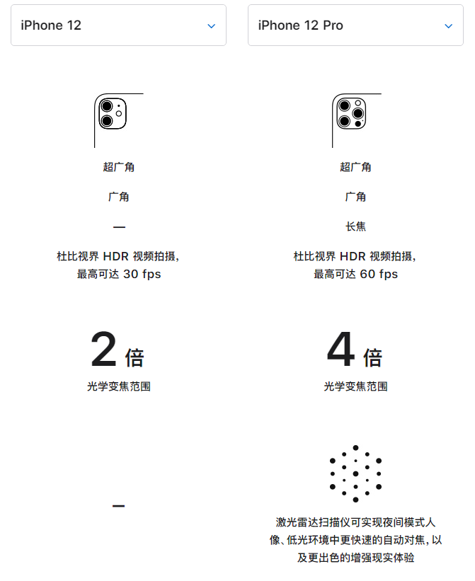 莱城苹果手机维修分享苹果 iPhone 12 与 iPhone 12 Pro 选哪款 